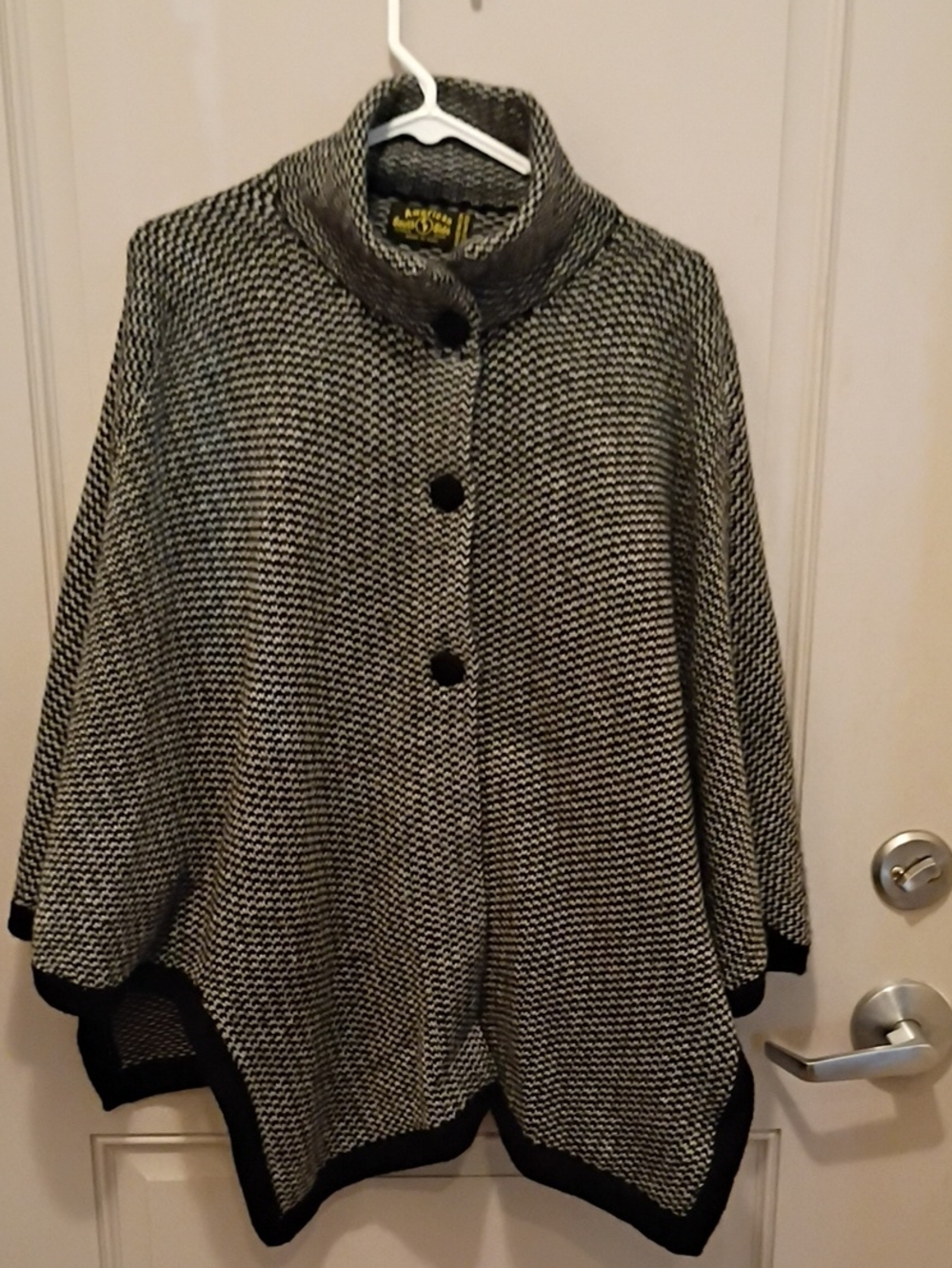 American Southside Alpaca Wool Herringbone Poncho